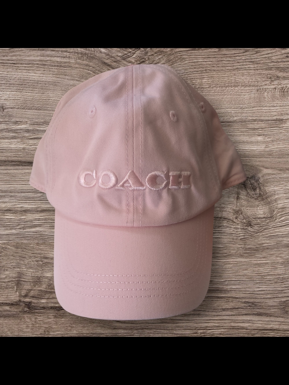 Coach Pink Embroidered Baseball Cap